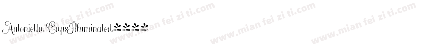 Antonietta CapsIlluminated字体转换